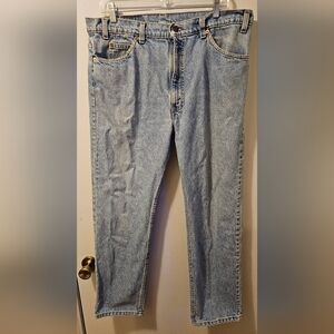 Vintage 90s Levi’s 505 Orange Tab Straight Fit Denim Blue Jeans Men's 38X30